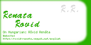 renata rovid business card