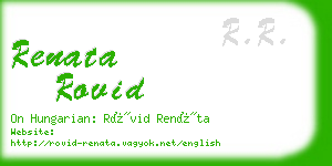 renata rovid business card